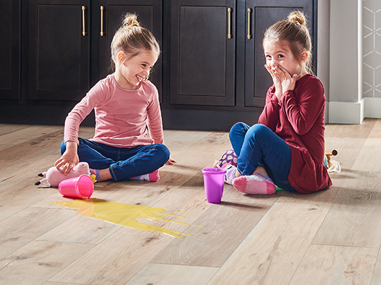 Children playing on Mannington Floors