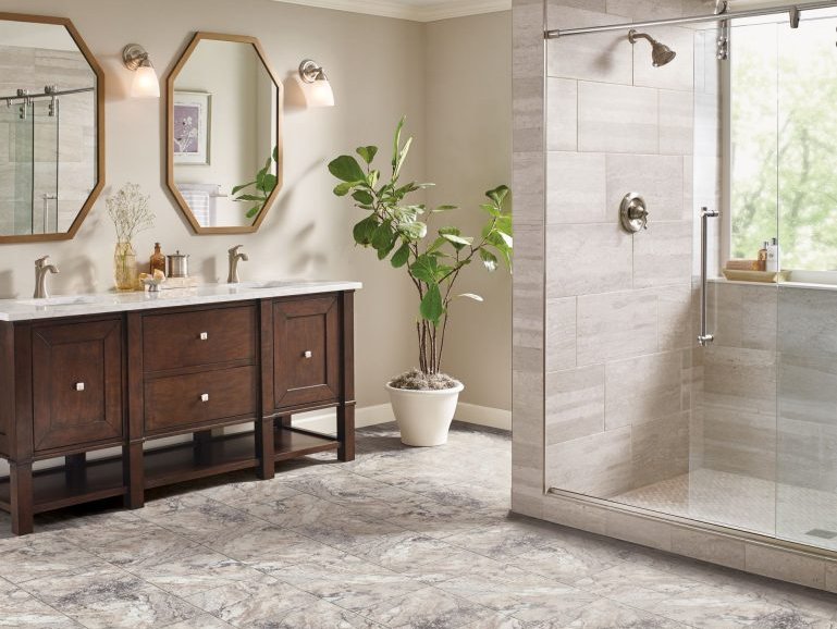Armstrong Flooring in a residential bathroom